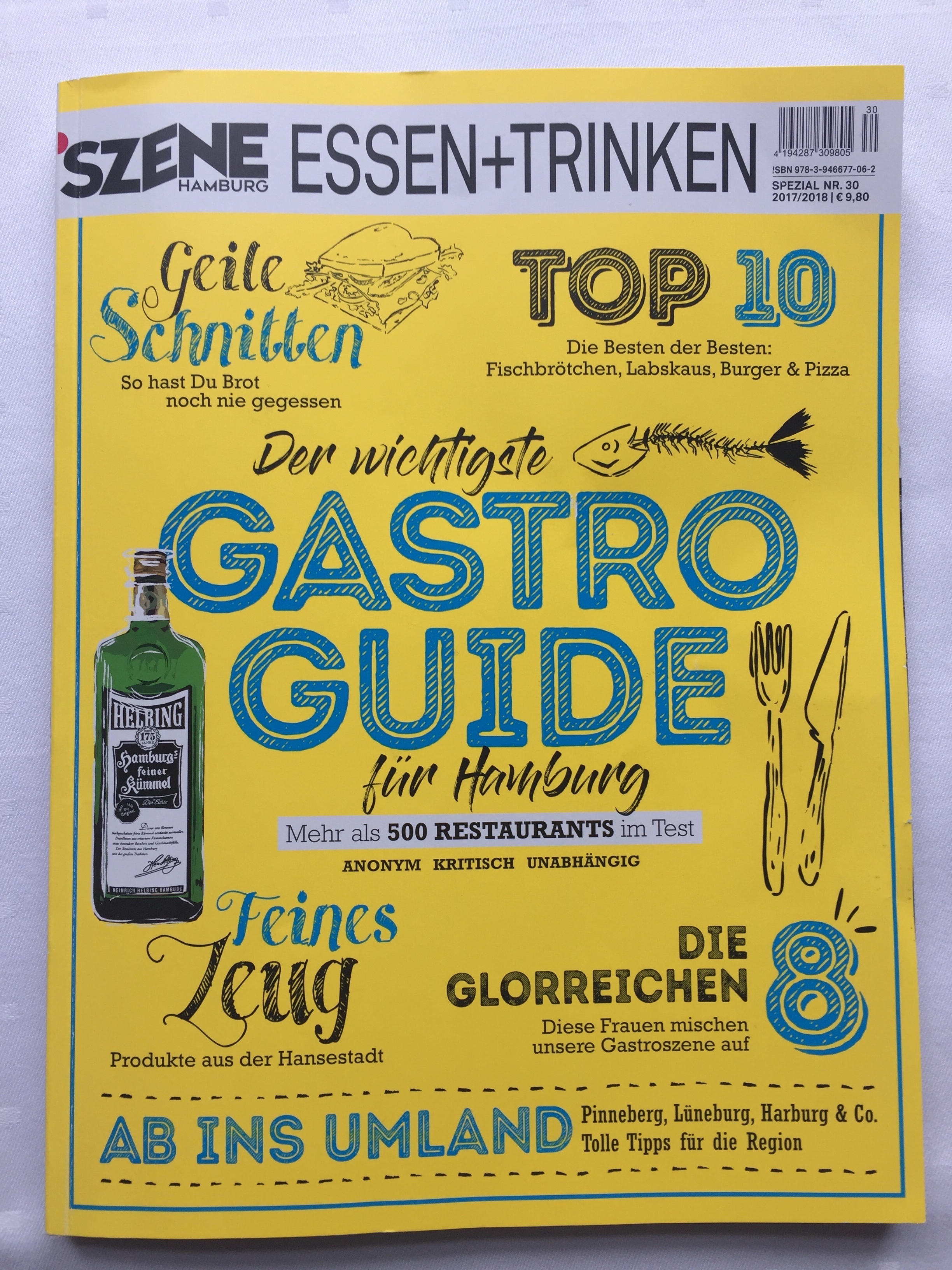 Titelseite der Szene Hamburg: Essen + Trinken